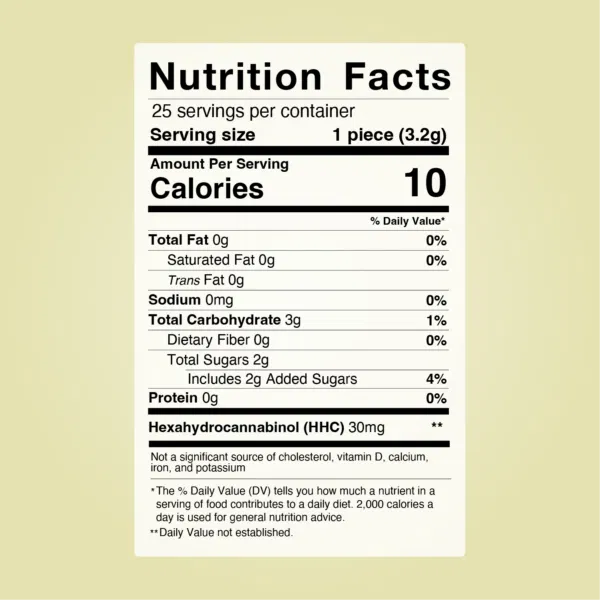Hhc Gummies Nutrition Facts
