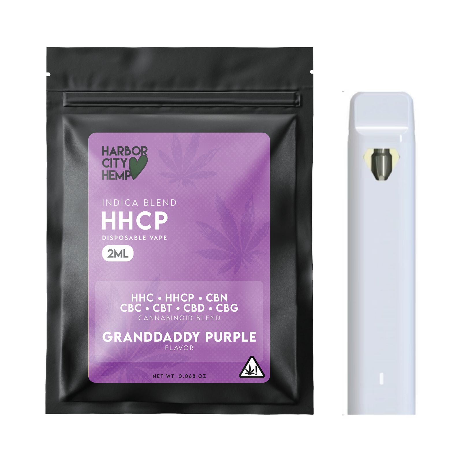 2ml HHCP Disposable Vape (Indica Blend) - Buy 2ml HHCP Disposable Vape  (Indica Blend) - Harbor City Hemp